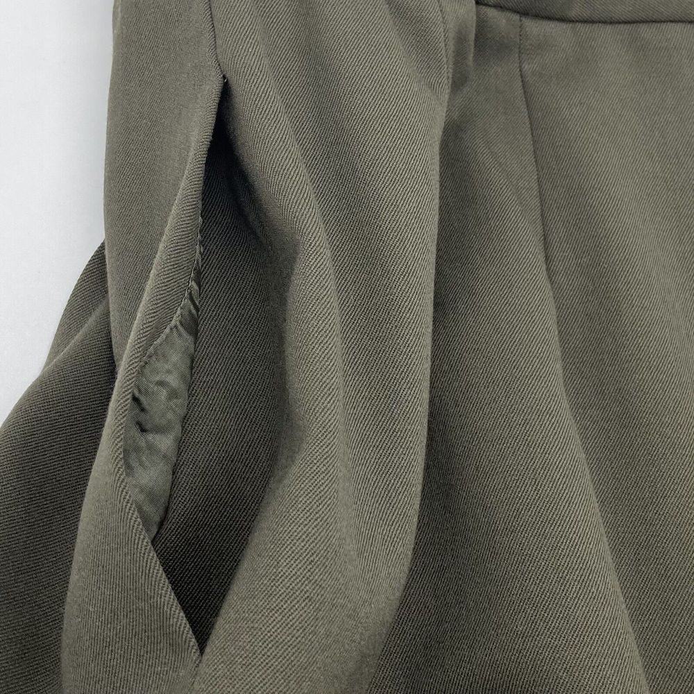 Lands End Sz 12 Pencil Skirt 100% Wool Back Slit Side Pockets Sage Green USA - Picture 8 of 11